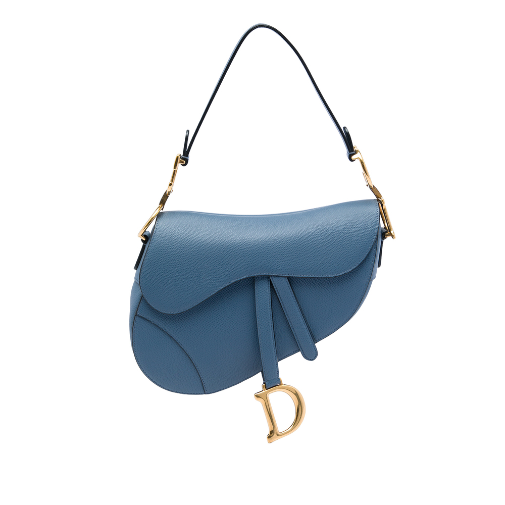 Pre-Loved Dior Grained Calfskin Saddle Bag